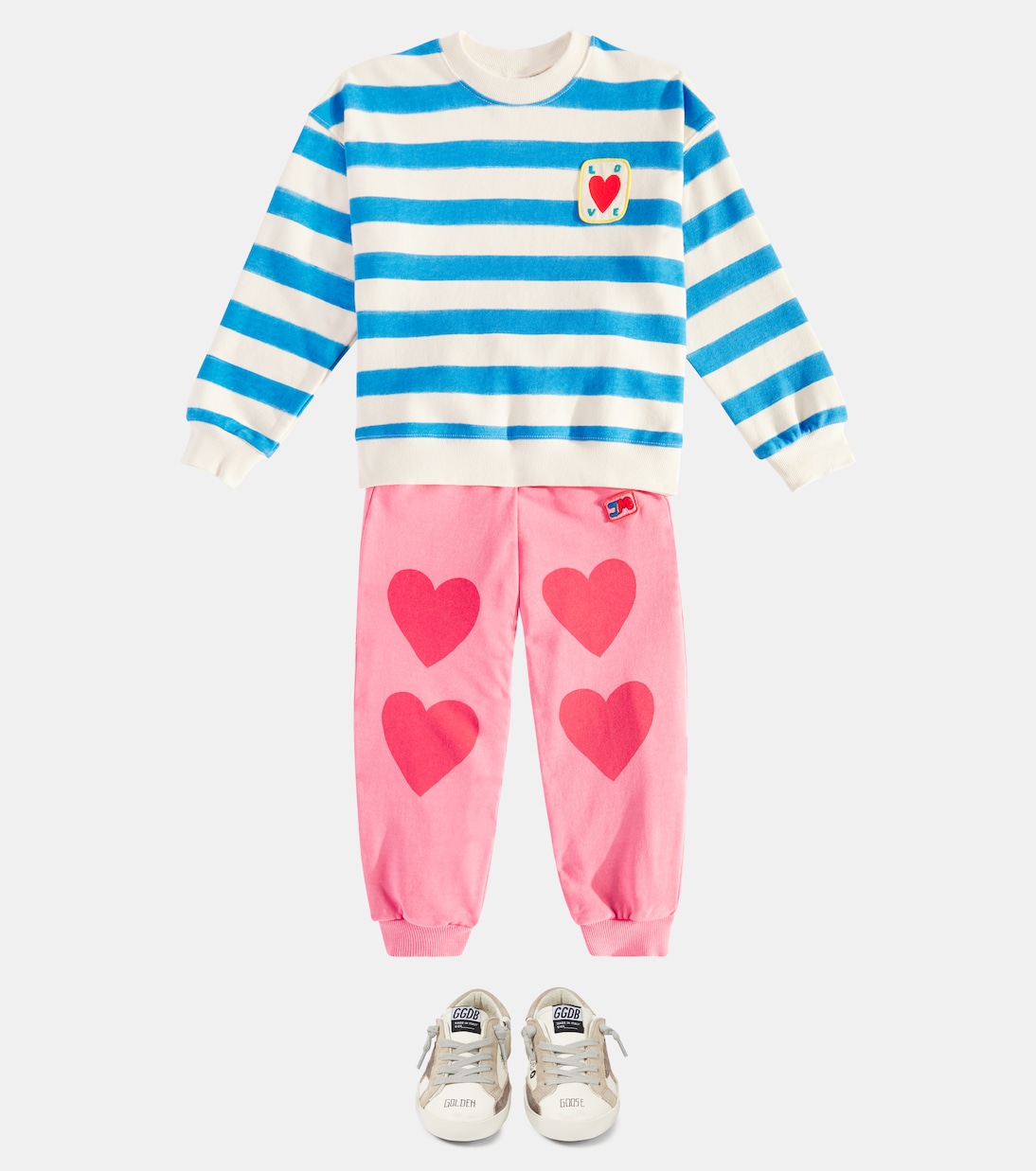Felpa Love in cotone a righe | Jellymallow