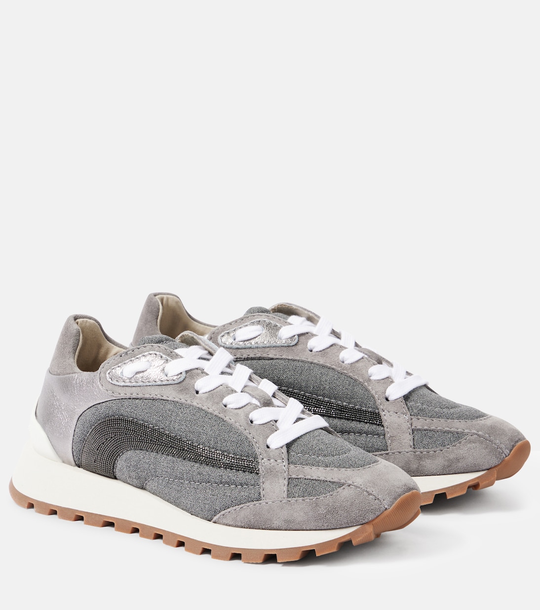Sneakers Monili mit Veloursleder | Brunello Cucinelli