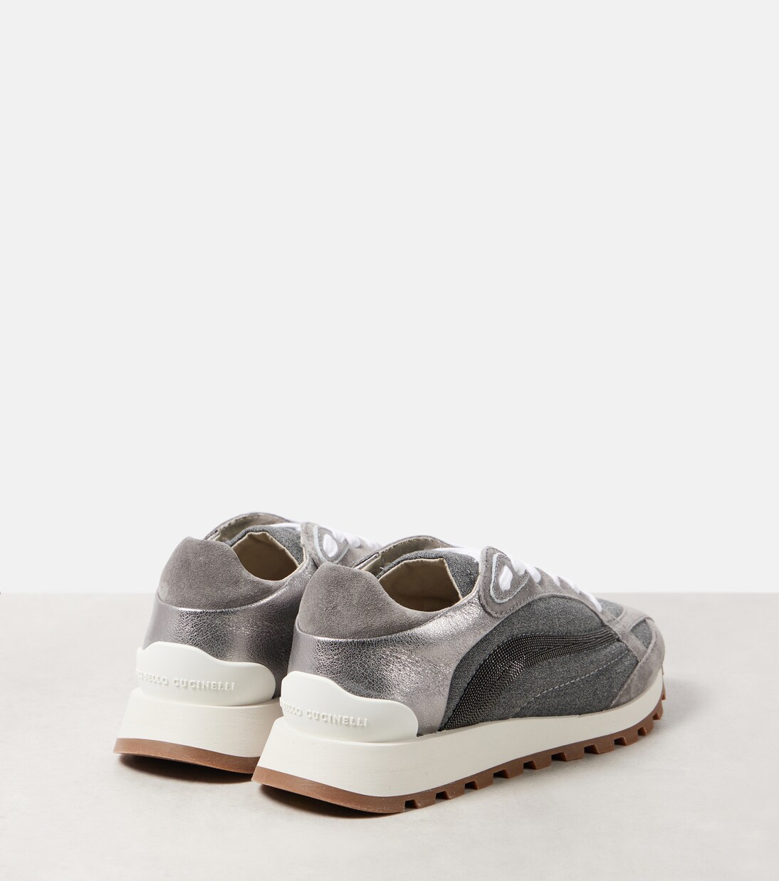 Sneakers Monili mit Veloursleder | Brunello Cucinelli