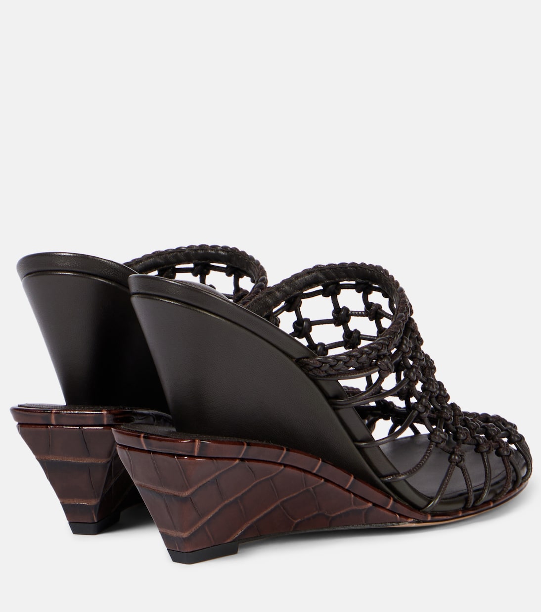 Mules compensées Double 110 en cuir | Jacquemus