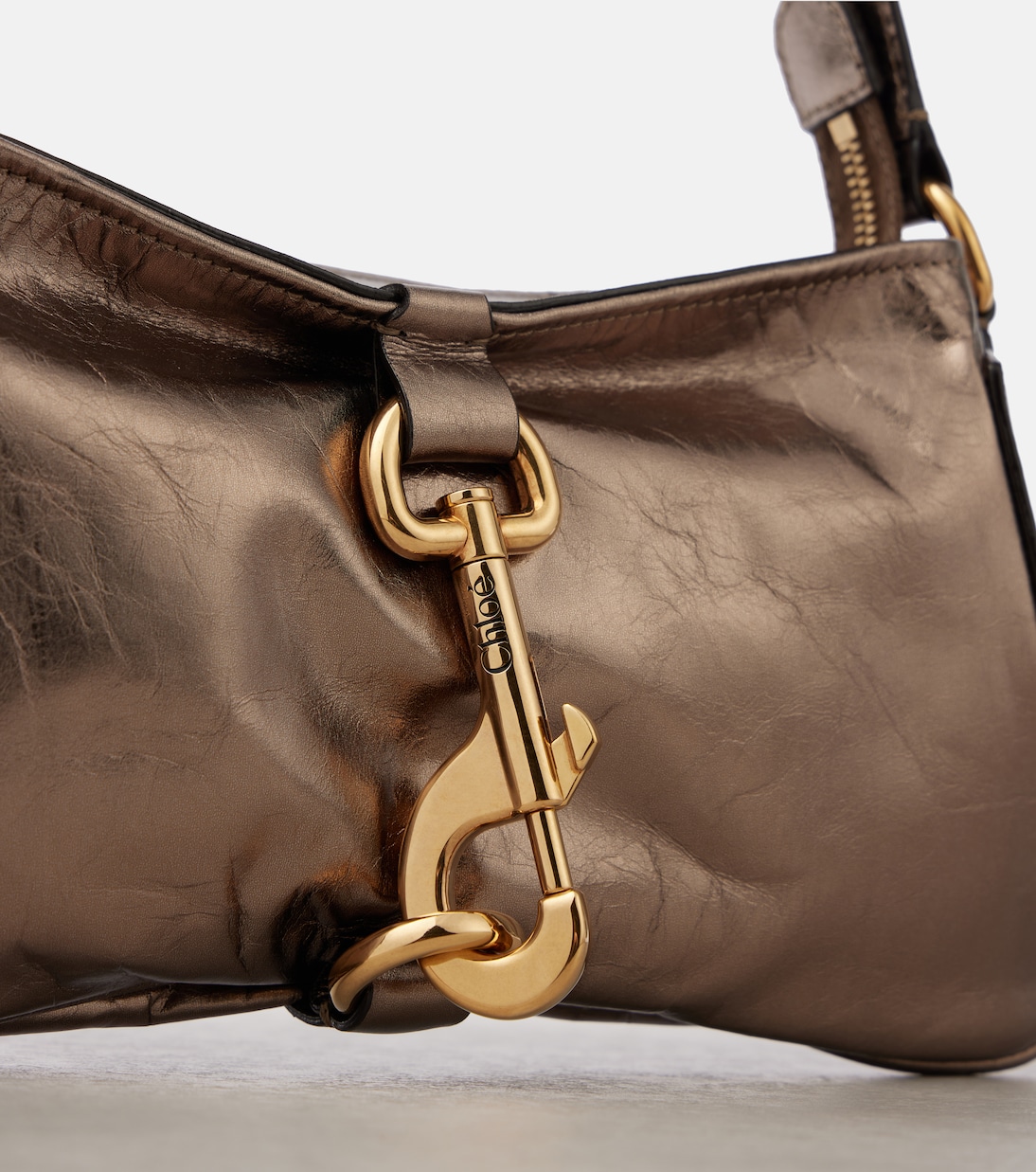 Sac Kerala 25 Small en cuir métallisé | Chloé