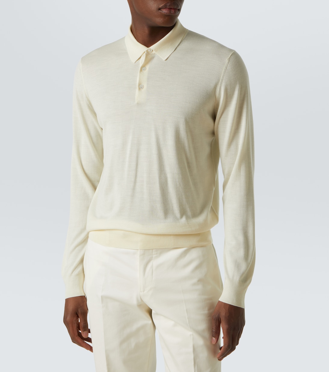 Polo in maglia di lana, seta e cashmere | Lardini