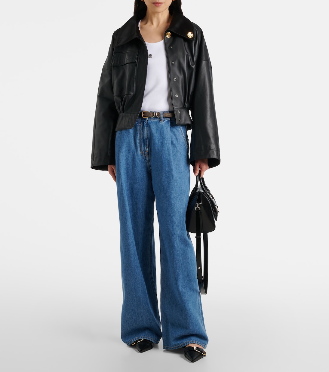 Giacca cropped in pelle | Givenchy