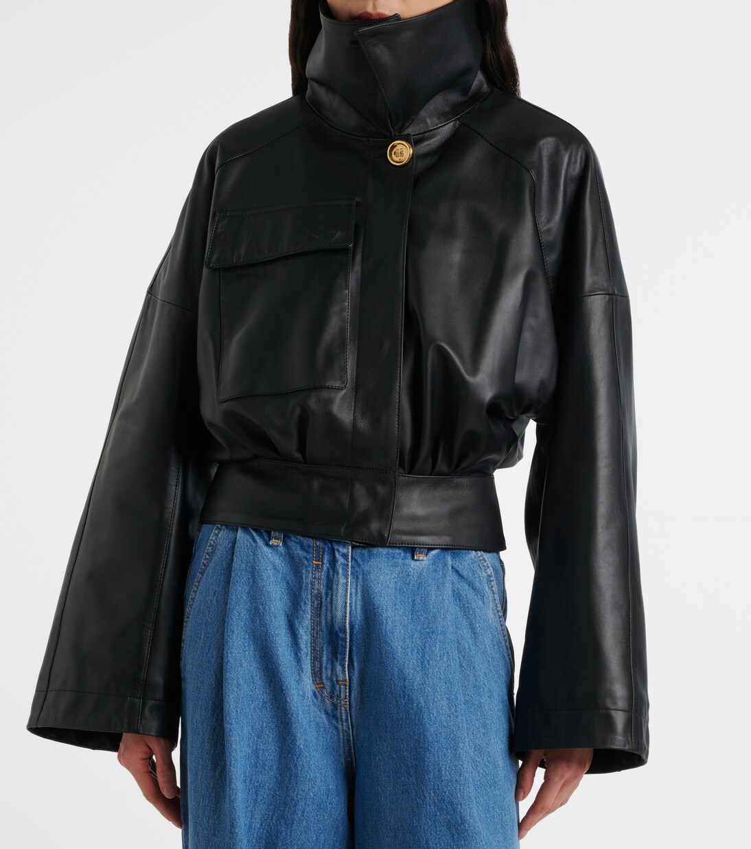 Giacca cropped in pelle | Givenchy