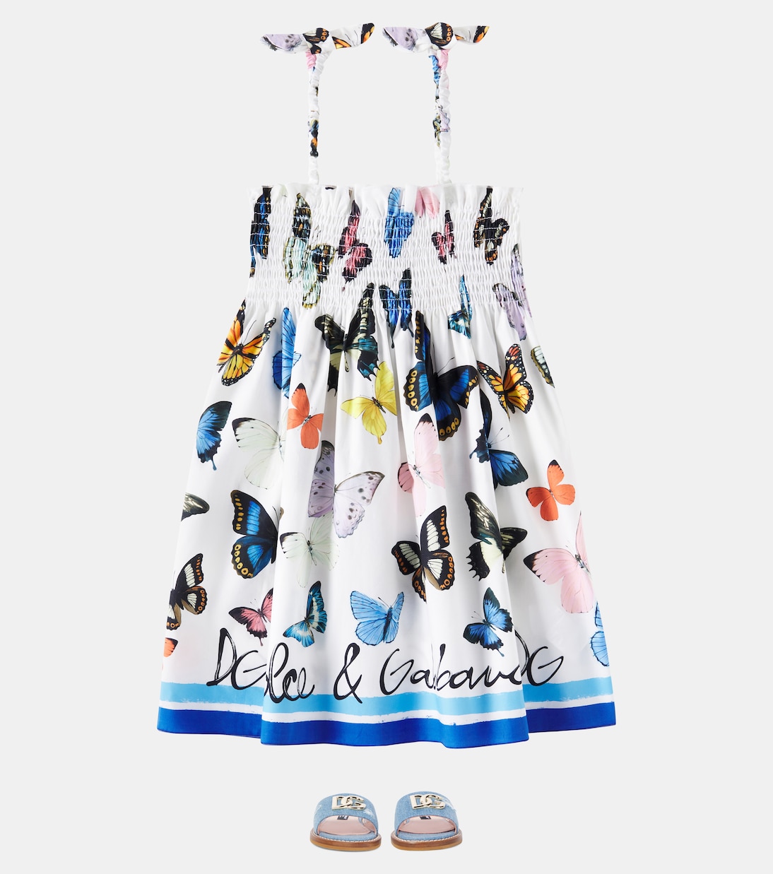 Sandali DG in denim distressed | Dolce&Gabbana Kids