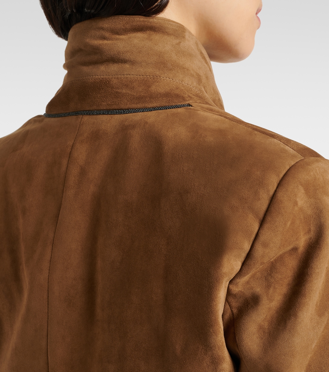 Chaqueta de Piel Sintética con Detalles Elegantes Brunello Cucinelli para Jóvenes