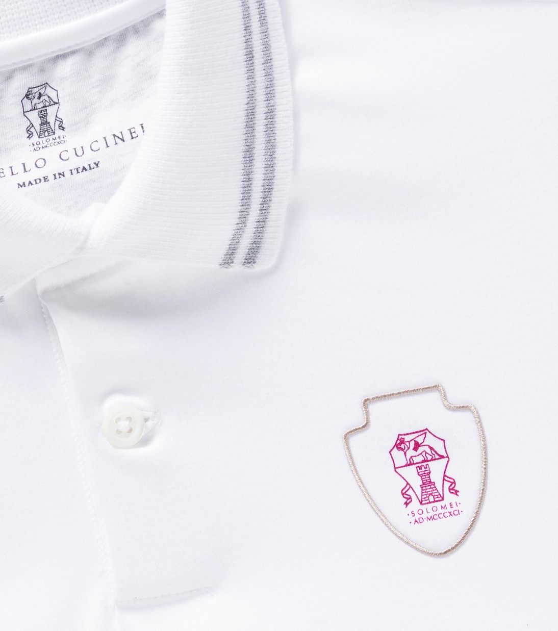 Polo in jersey di cotone a righe | Brunello Cucinelli Kids