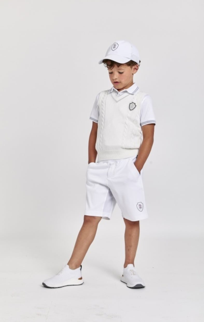 Polo in jersey di cotone a righe | Brunello Cucinelli Kids