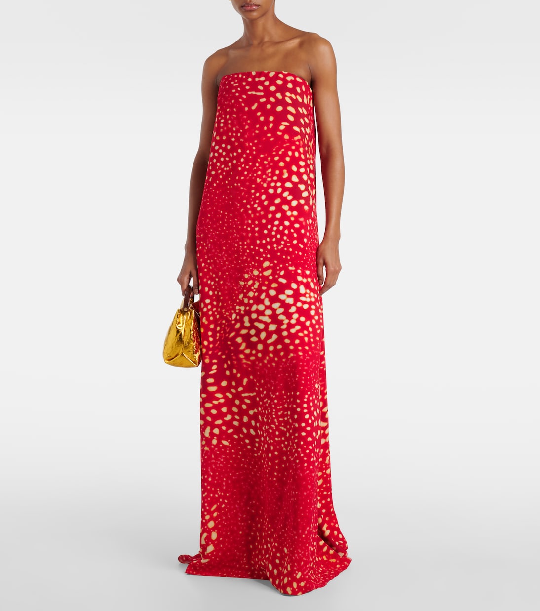 Printed strapless maxi dress | Dries Van Noten