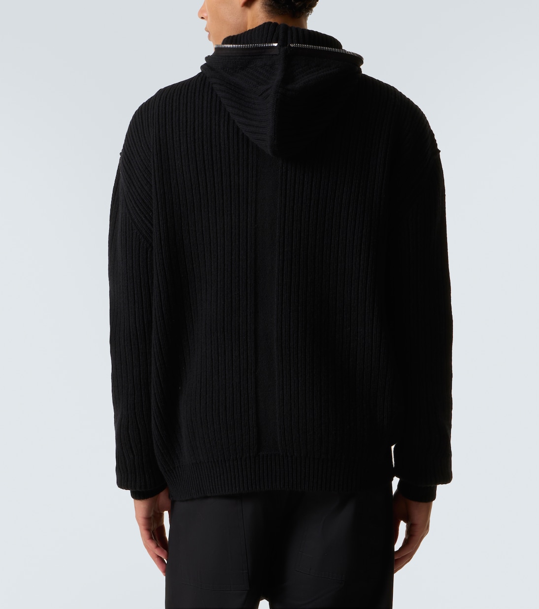 Ribbed-knit virgin wool zip-up sweater | Rick Owens