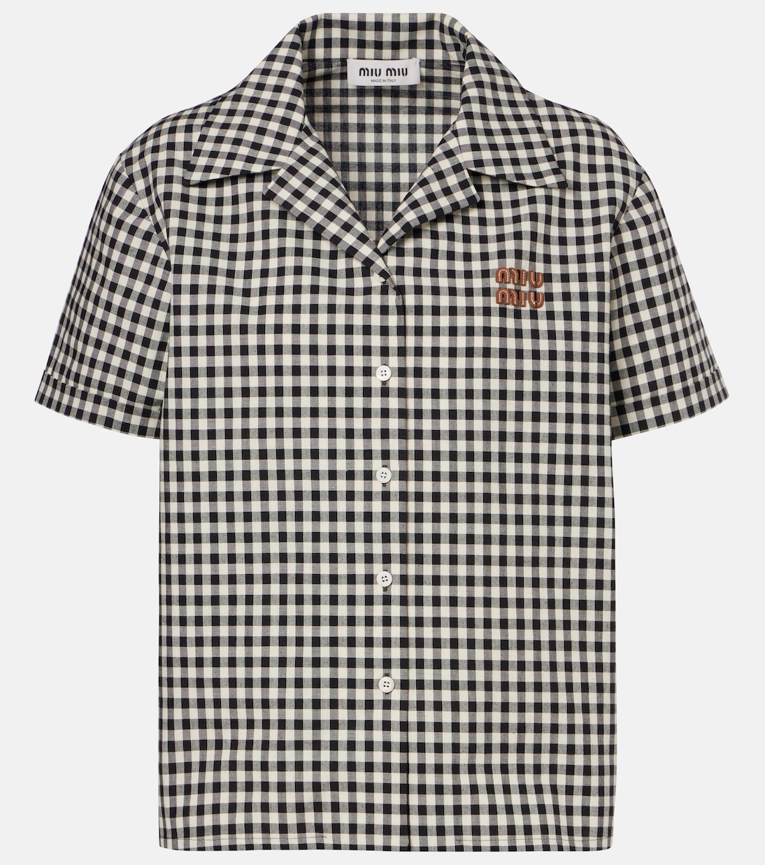 Camisa de algodón con logo | Miu Miu