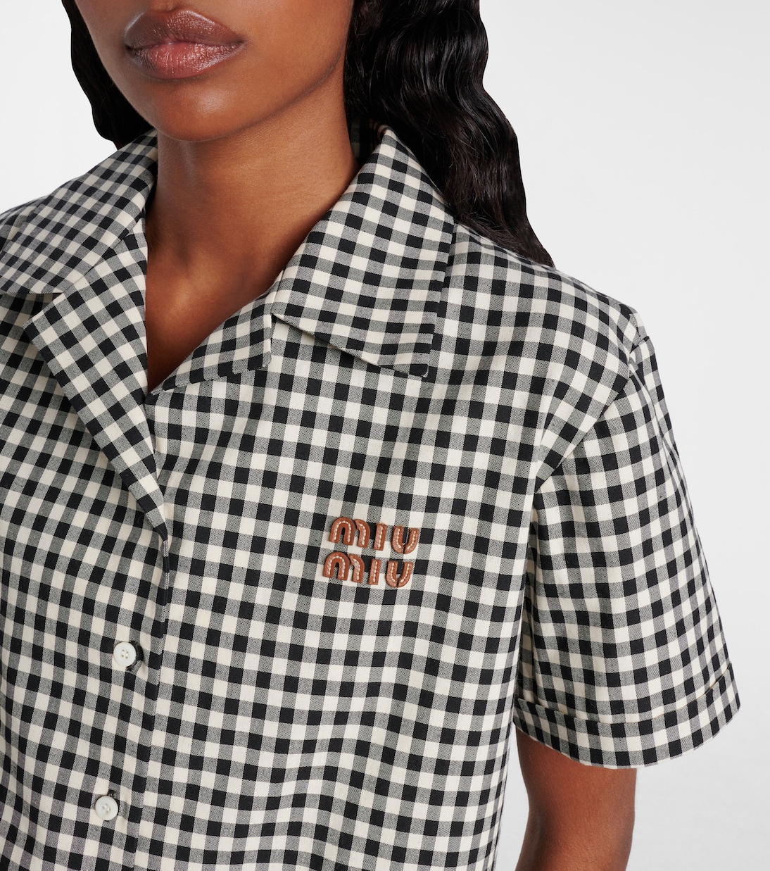 Camisa de algodón con logo | Miu Miu