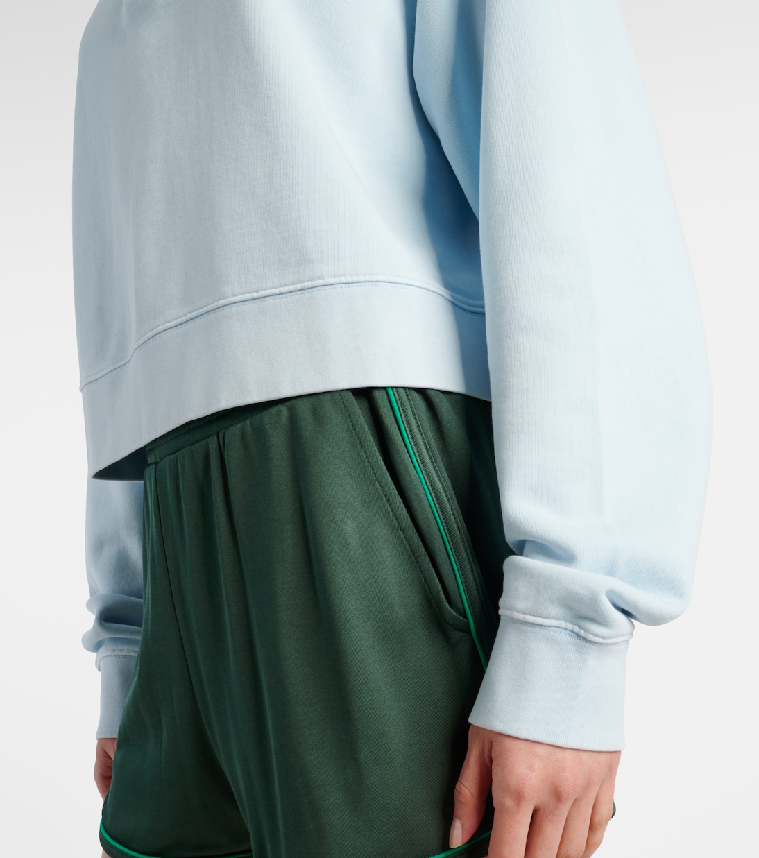 Cotton terry polo sweater | Tory Burch