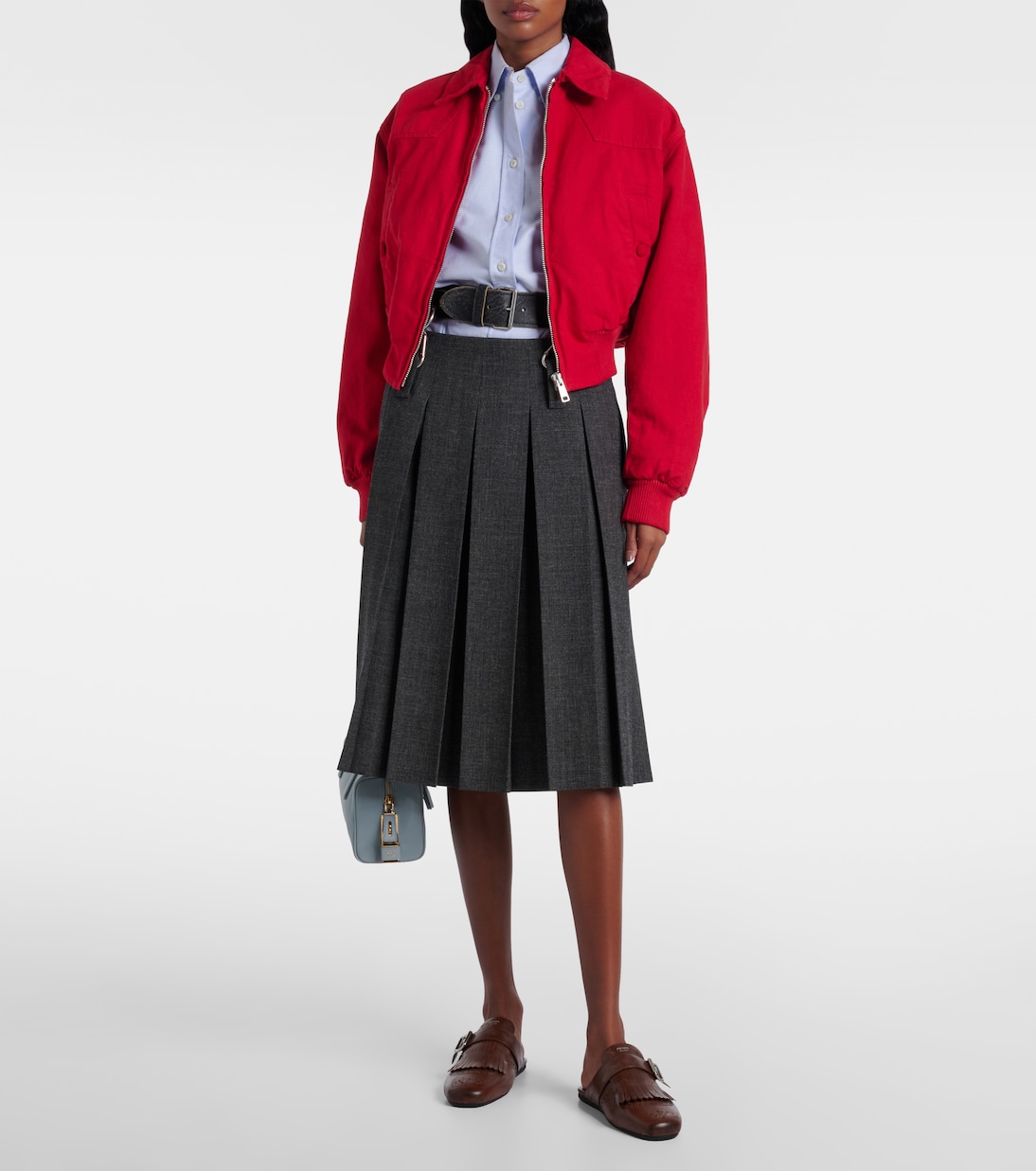 Mules Shuffle in pelle con frange | Prada
