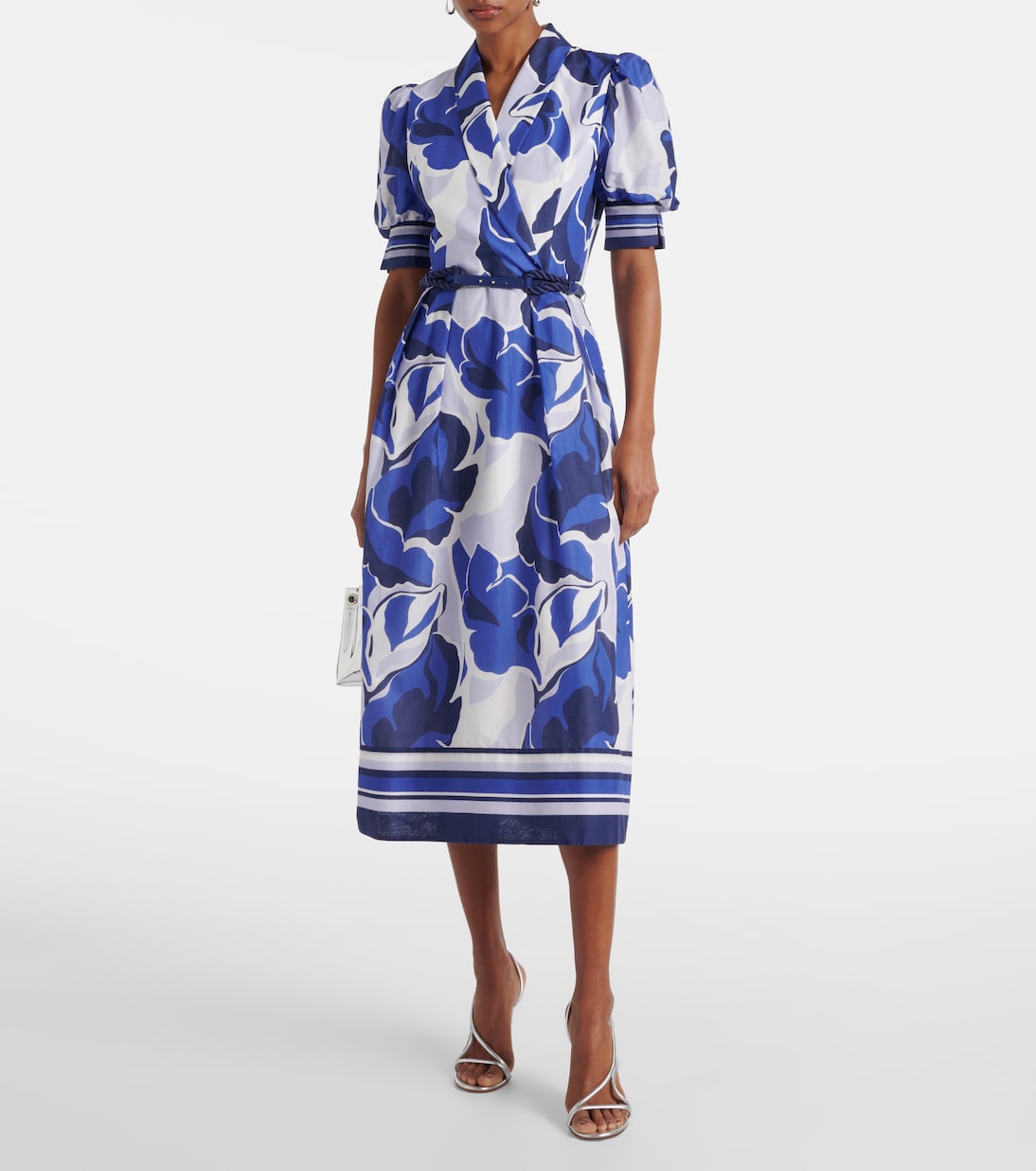 Paros floral cotton midi dress | Rebecca Vallance