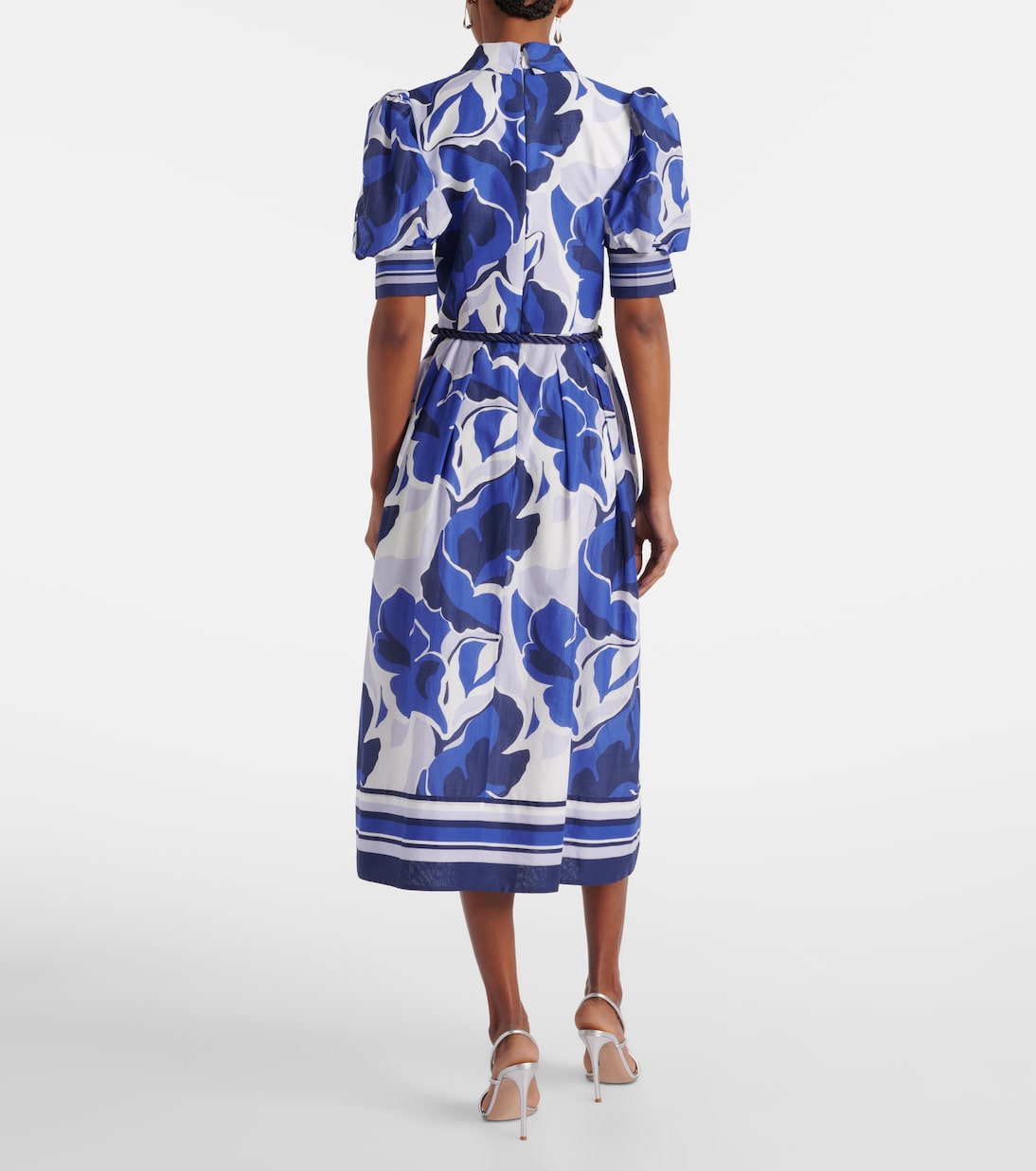 Paros floral cotton midi dress | Rebecca Vallance