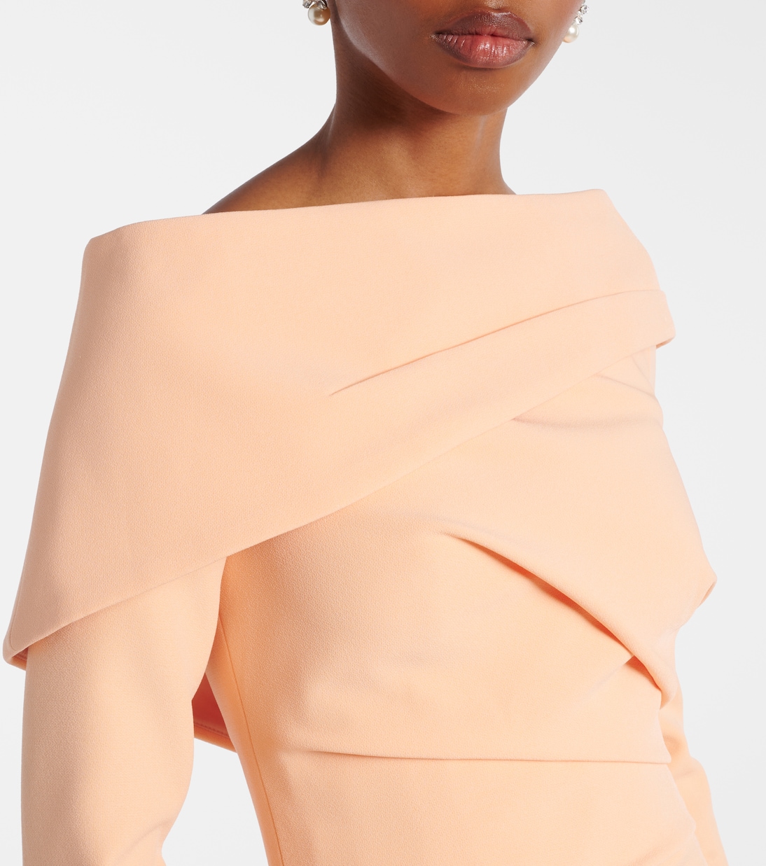 Vestido midi de crepé | Safiyaa