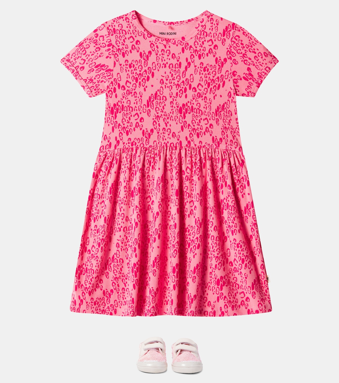 Leopard-print jersey dress | Mini Rodini