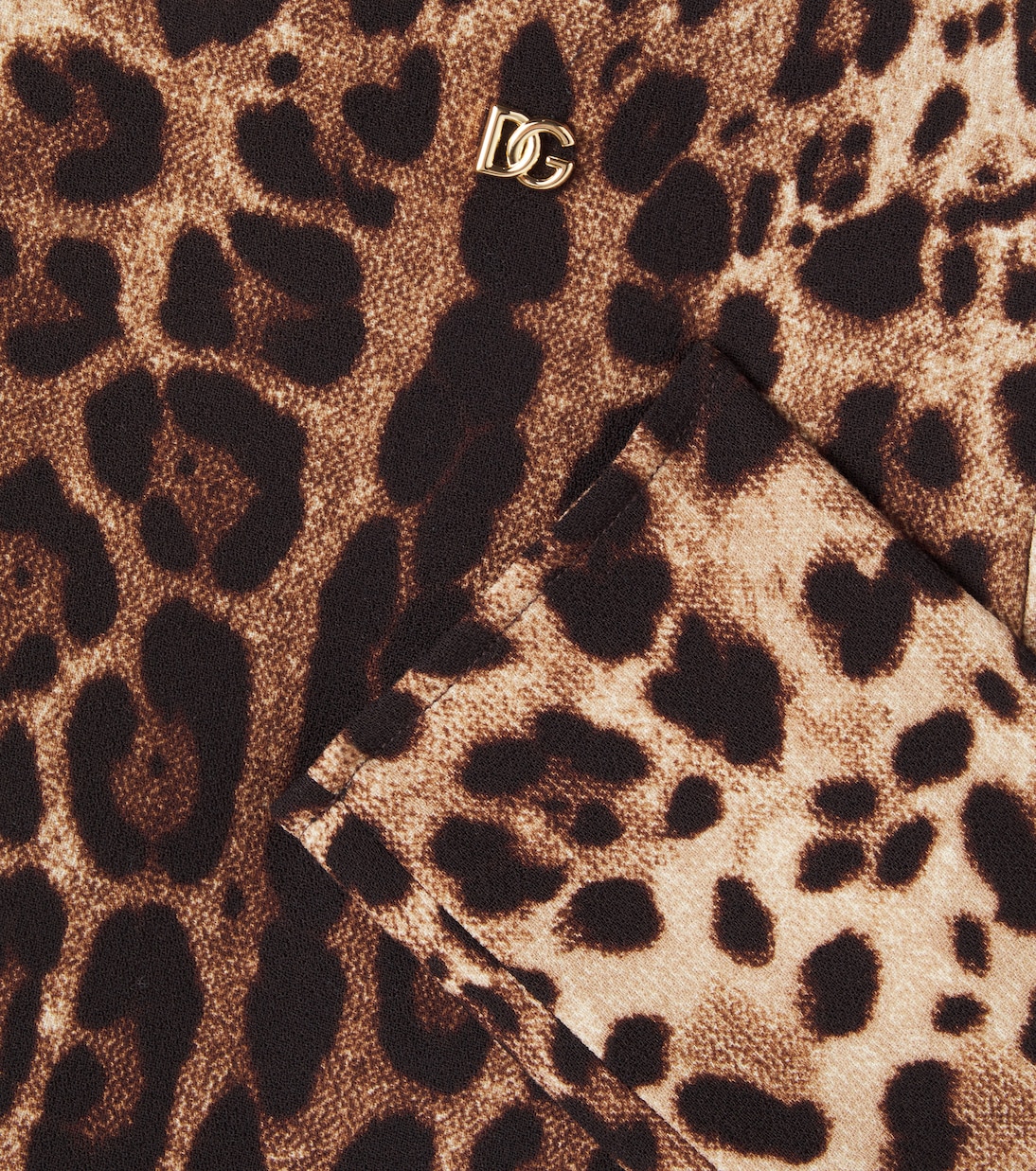 Leopard-print crêpe dress | Dolce&Gabbana Kids
