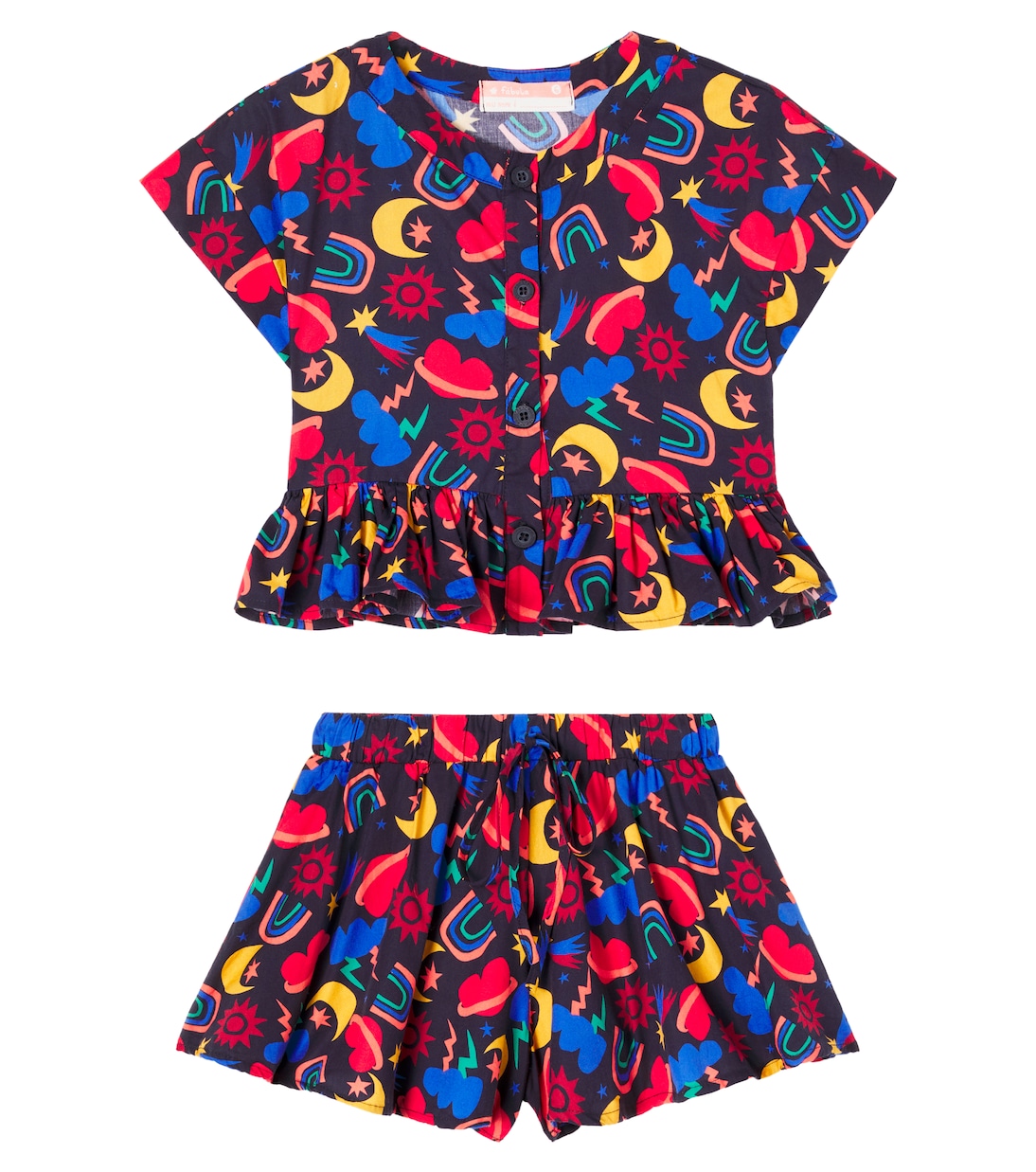Set Cosmos de top y shorts de algodón | Fábula