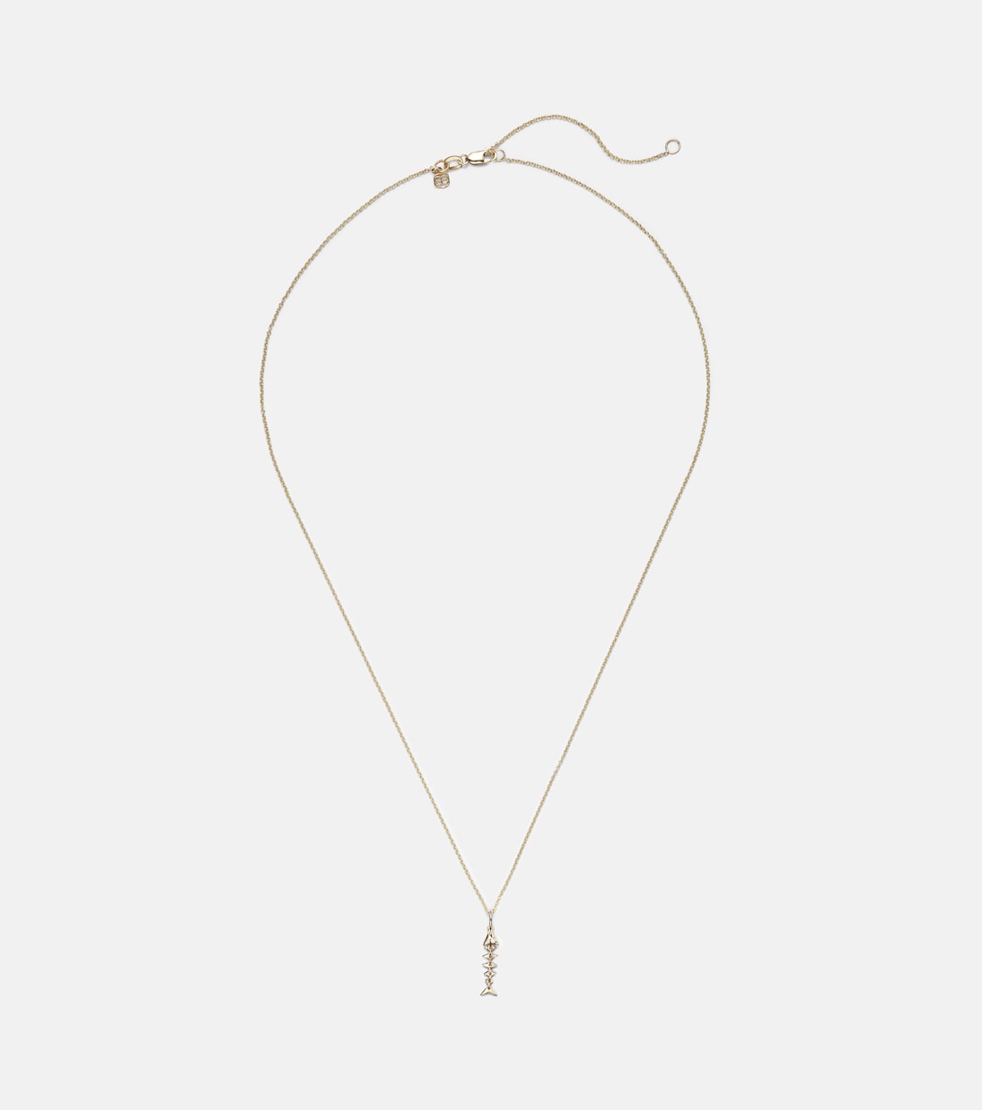 Pendentif Fishbone en or 14 ct et diamants | Sydney Evan
