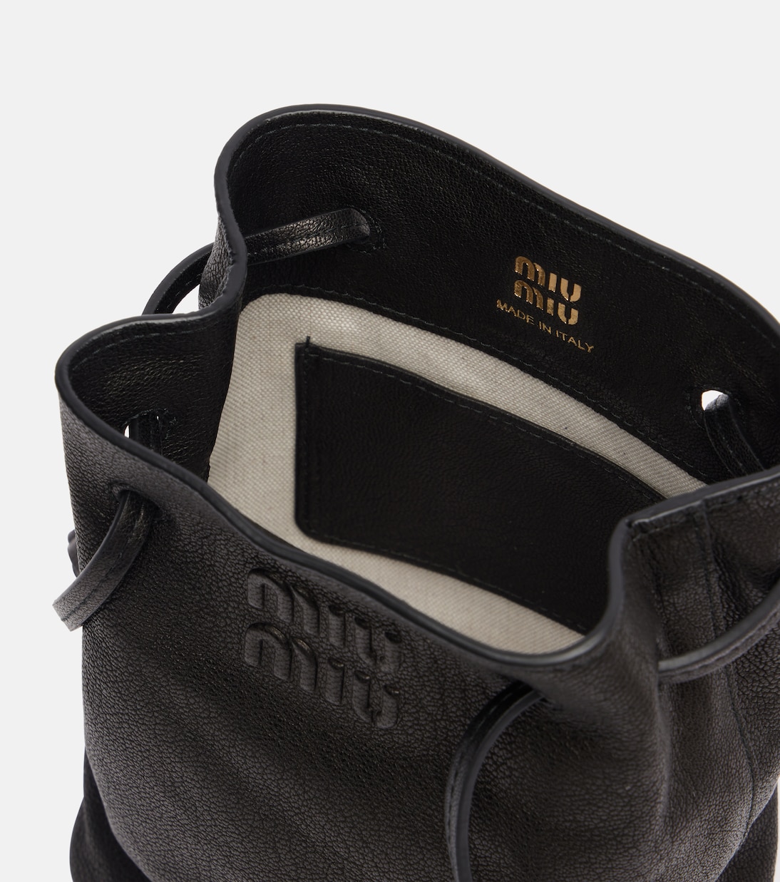 Logo leather crossbody bag | Miu Miu