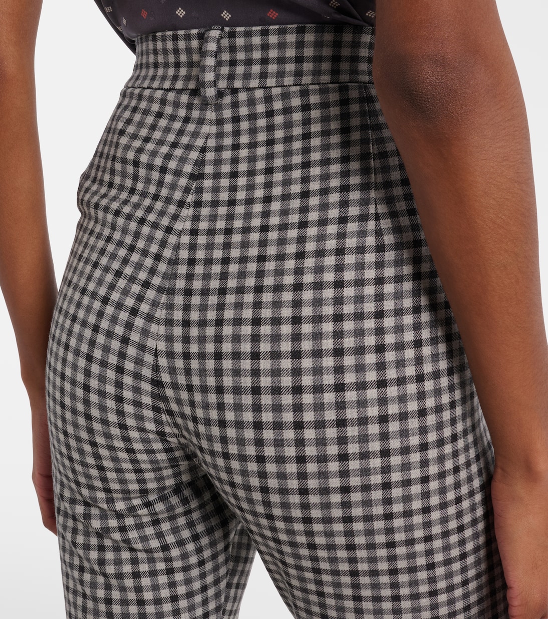 Checked wool-blend slim pants | Acne Studios