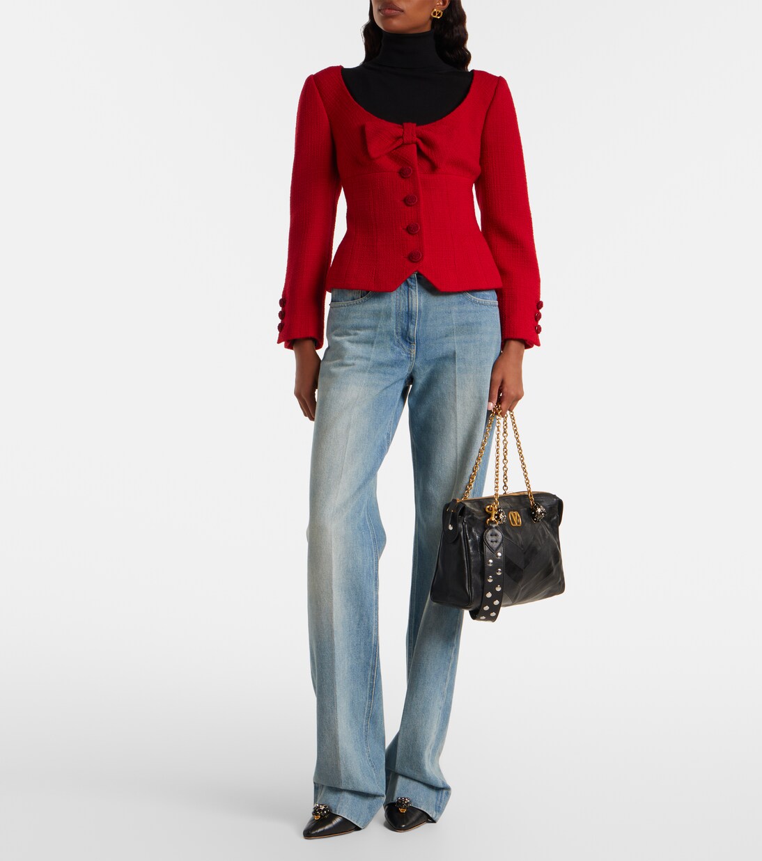 Tote Bag Growl Medium aus Leder | Valentino Garavani