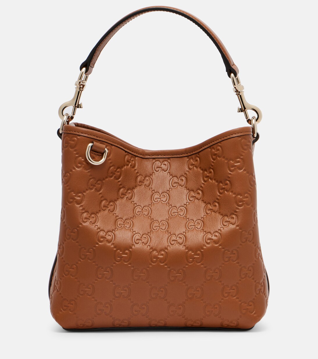 GG Emblem Small leather bucket bag | Gucci