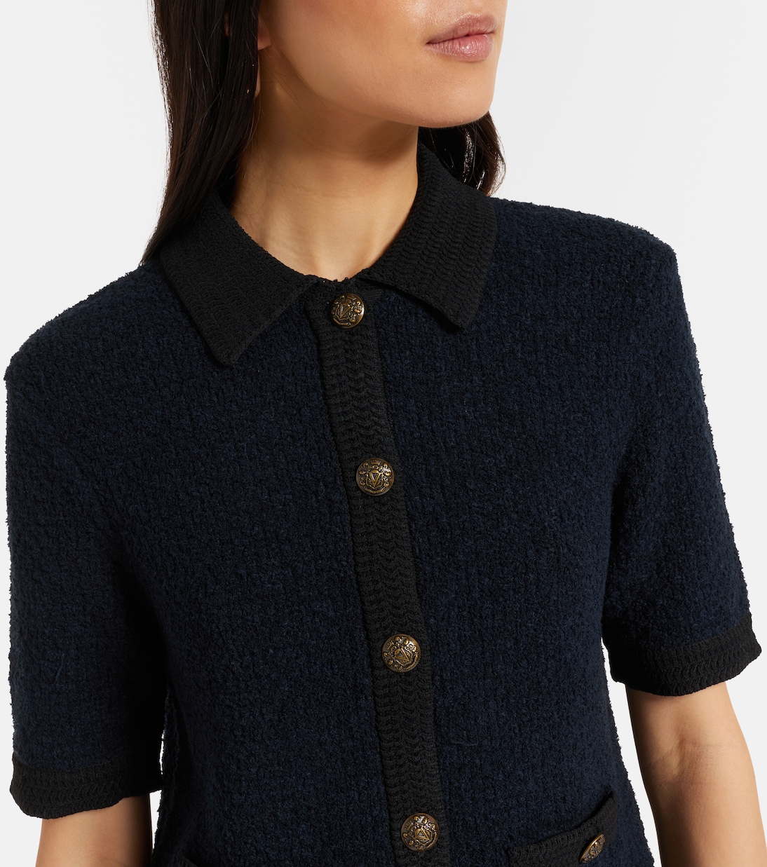 Cotton and wool-blend cardigan | Veronica Beard