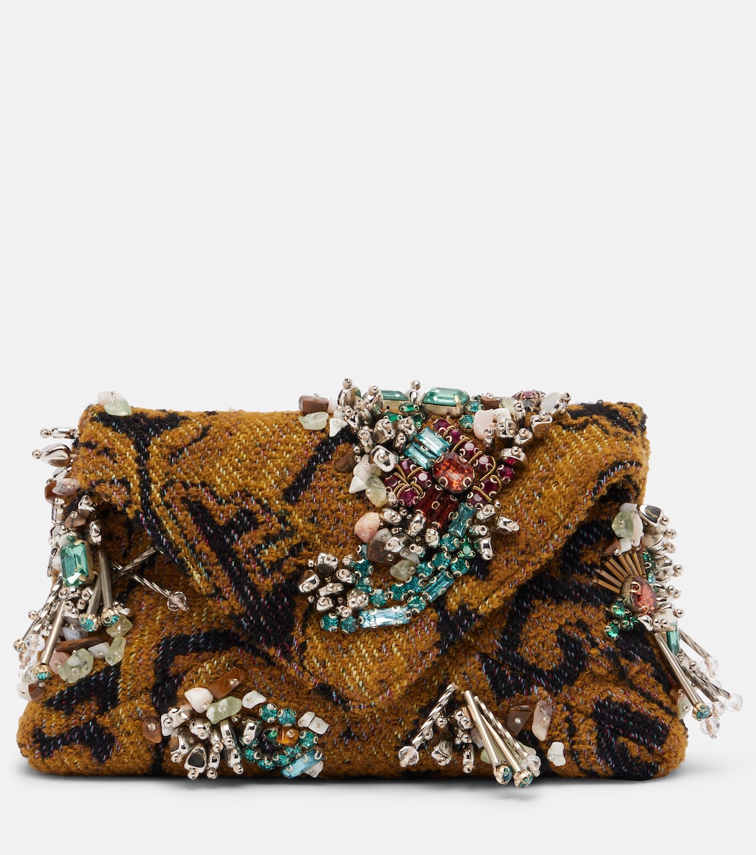 Clutch Small de jacquard adornado  | Dries Van Noten