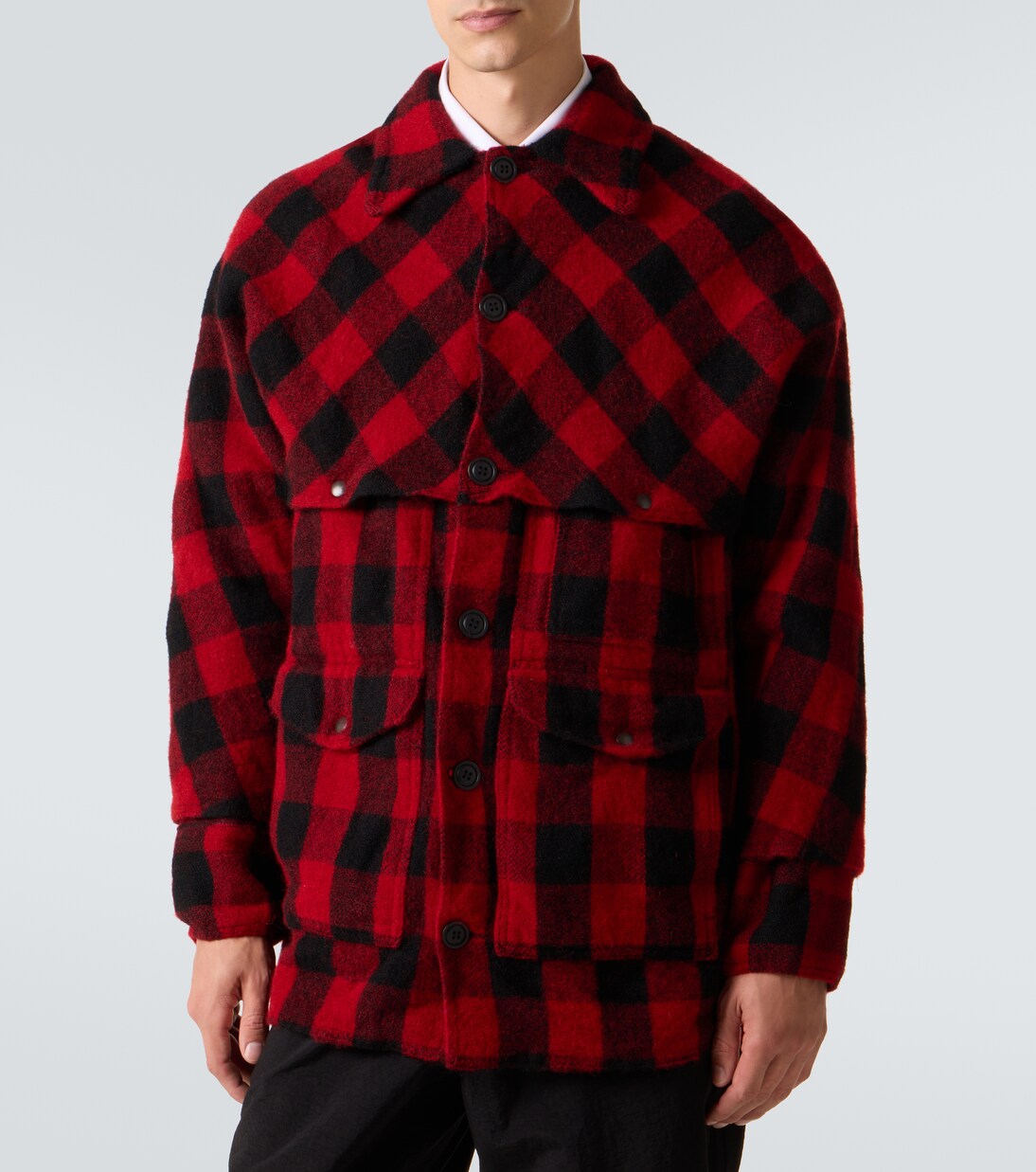 Chaqueta de lana a cuadros | Junya Watanabe