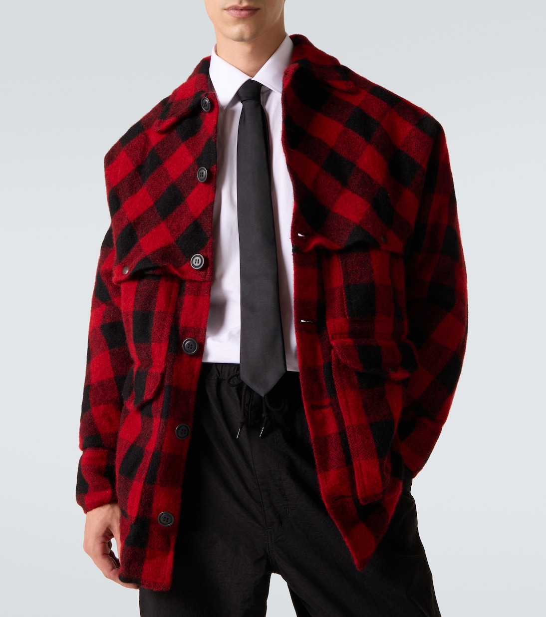 Chaqueta de lana a cuadros | Junya Watanabe