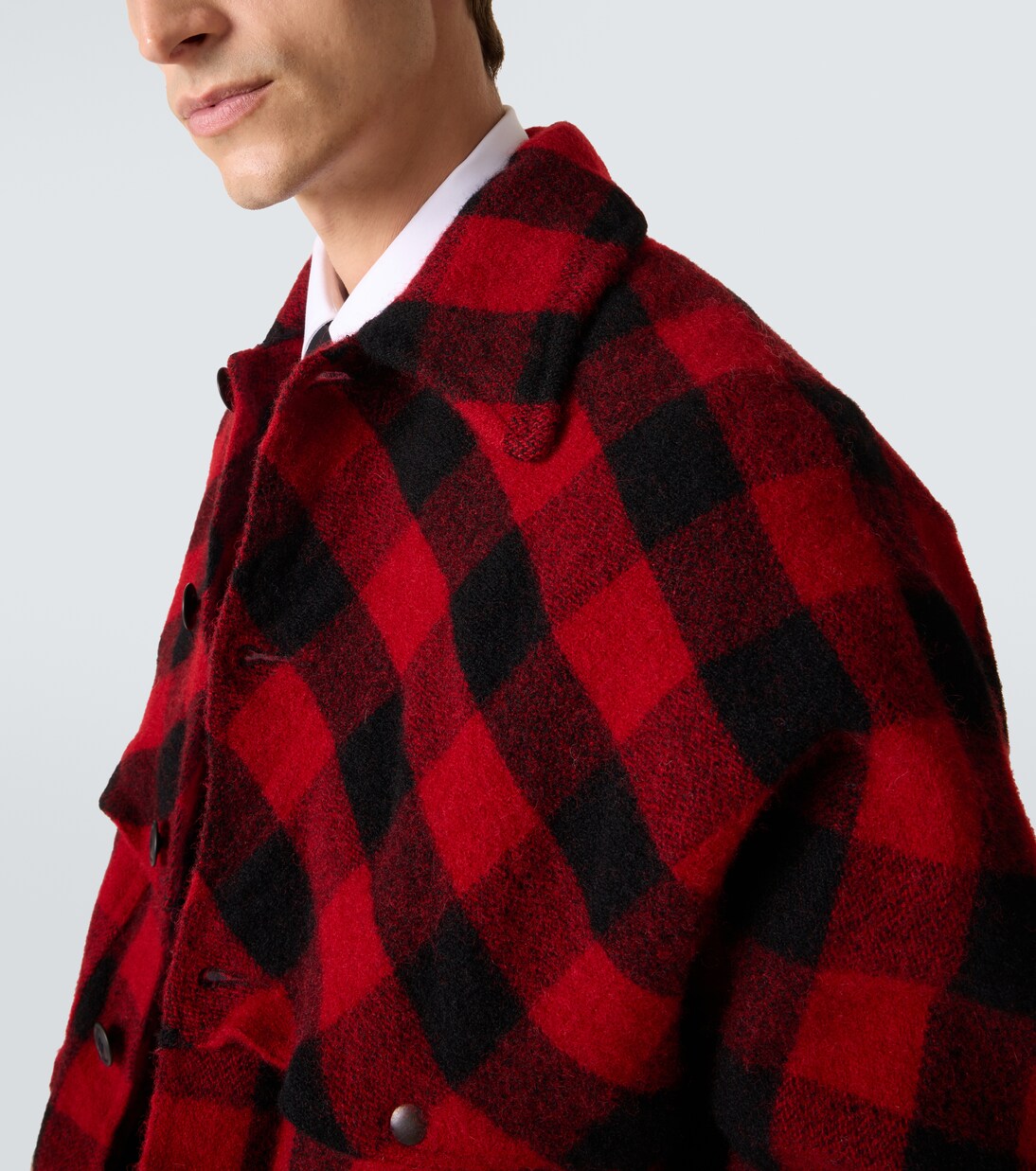 Chaqueta de lana a cuadros | Junya Watanabe