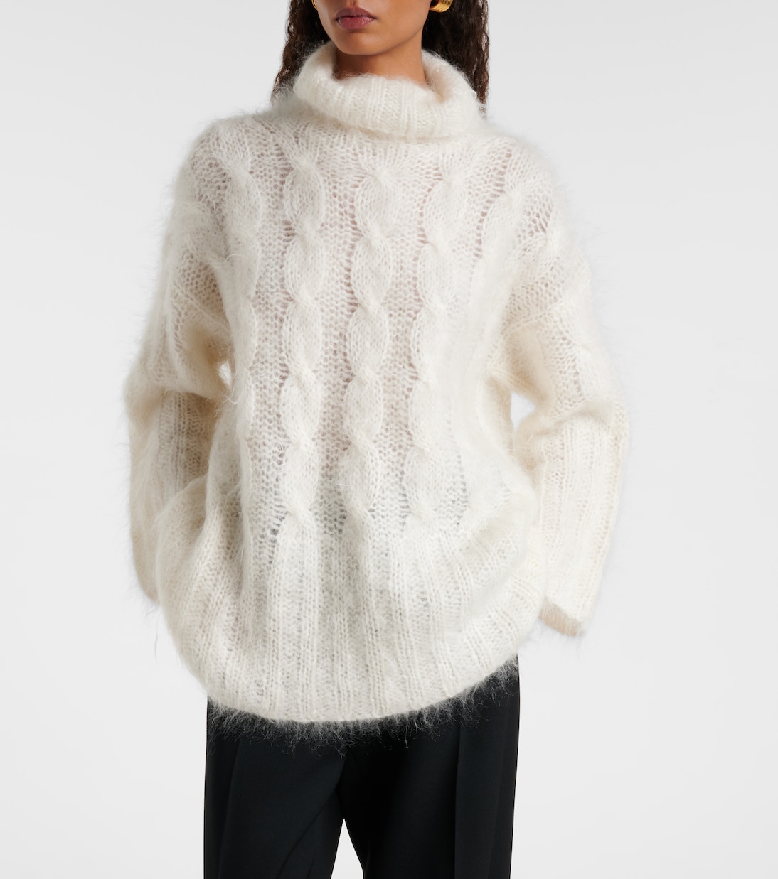 Fortin cable-knit mohair-blend sweater | Joseph