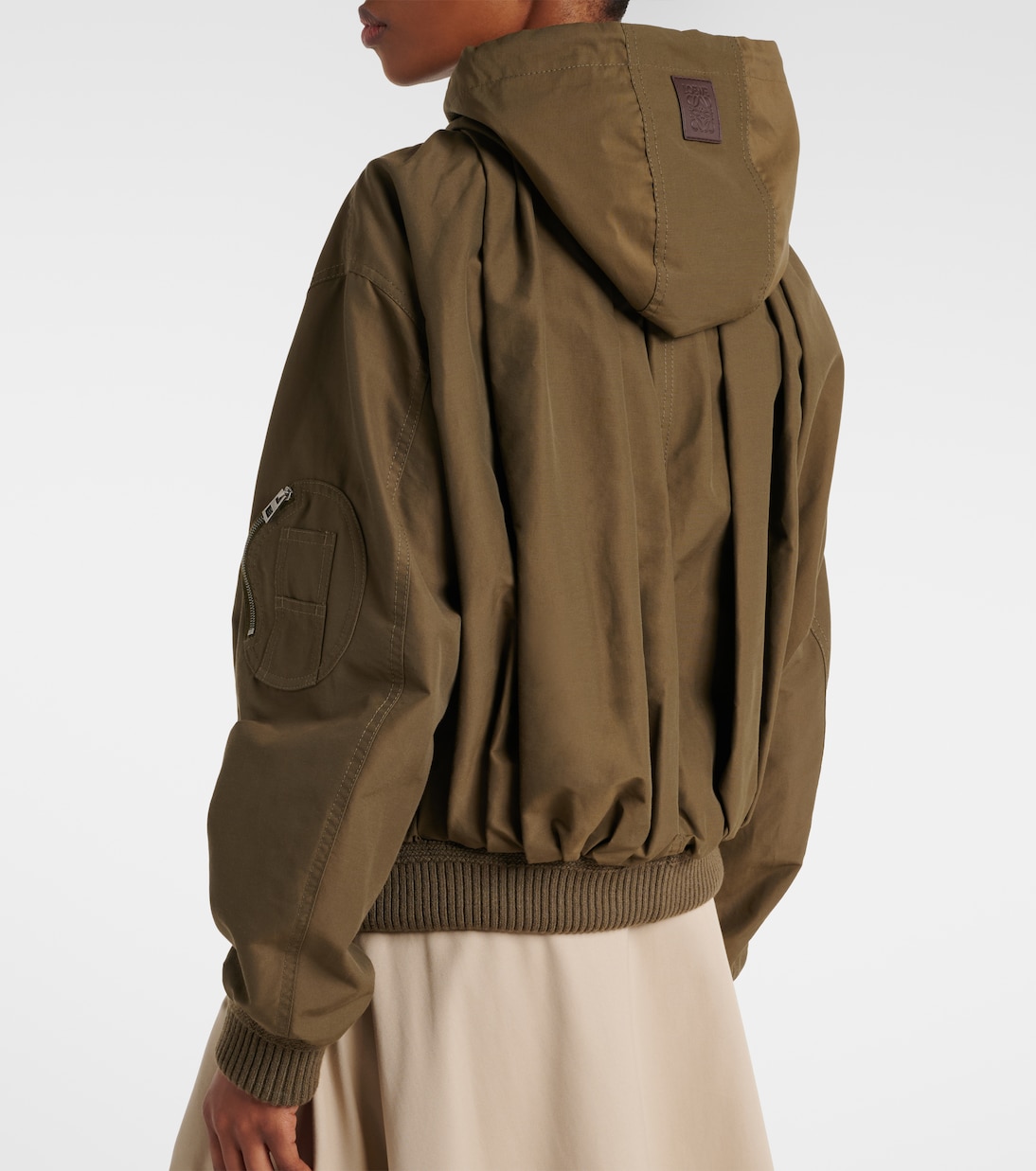 Gathered cotton-blend jacket | Loewe