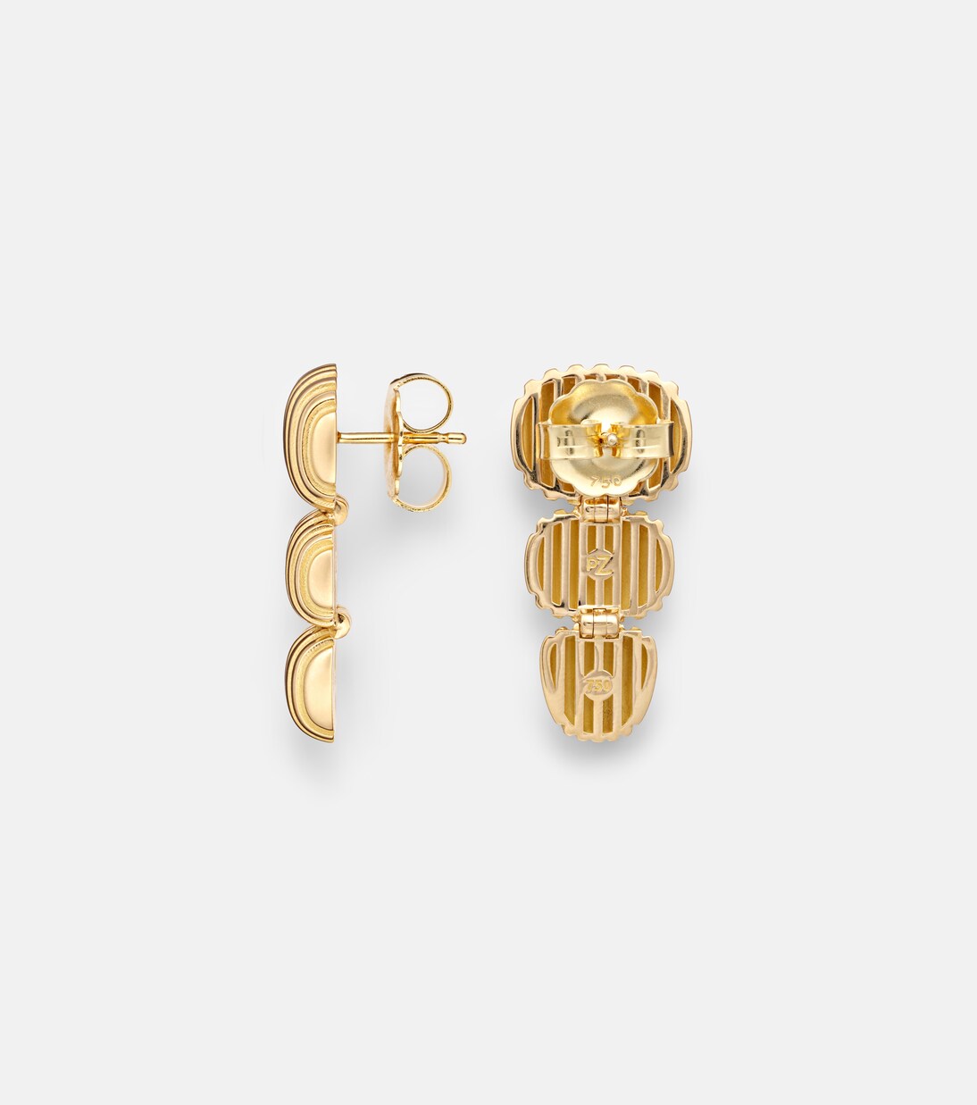 Isla Oval Taper 18kt gold earrings | Pamela Zamore