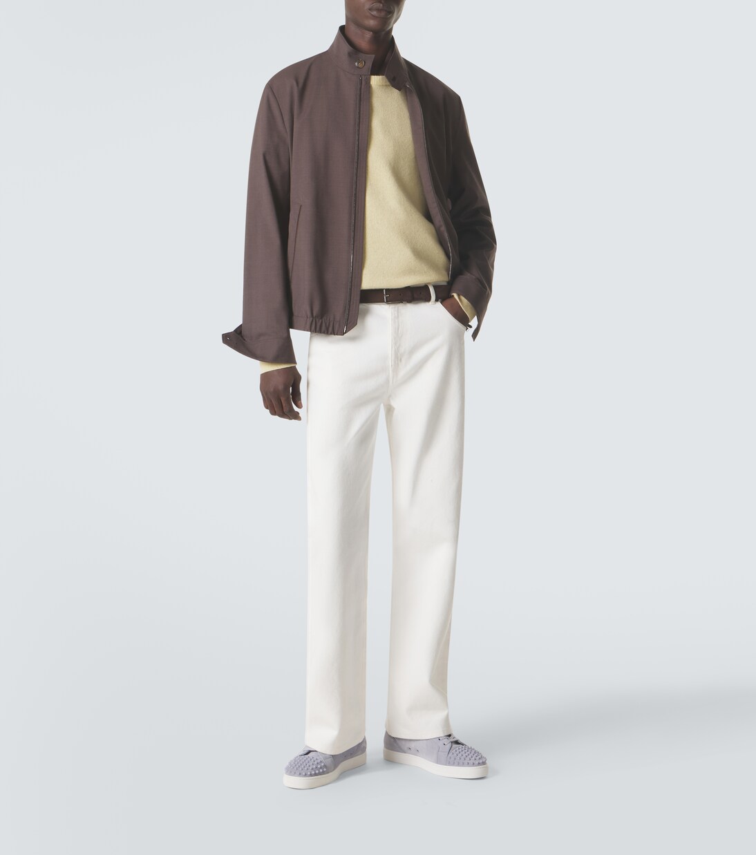 حذاء سنيكرز Louis من الجلد السويدي مع تزيين | Christian Louboutin