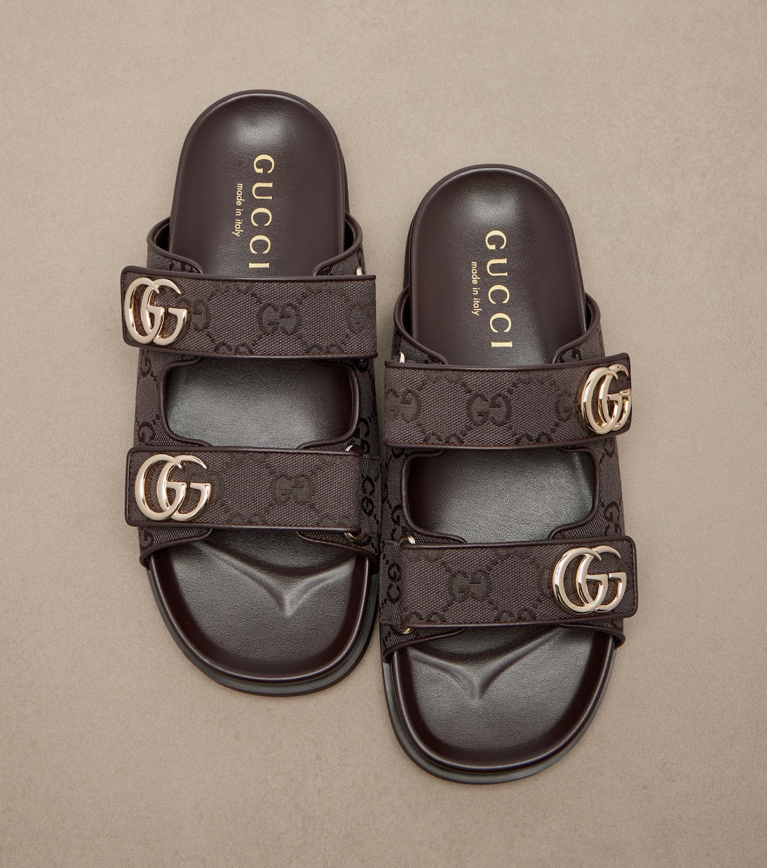 Mules Double G en toile GG Canvas | Gucci
