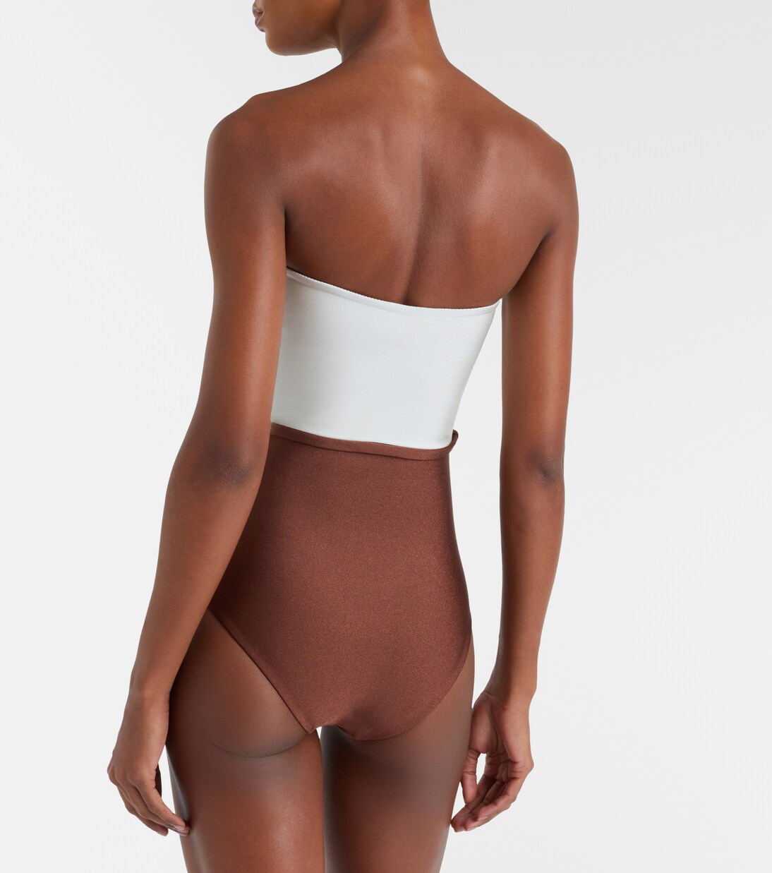 Bicolor belted swimsuit | Adriana Degreas