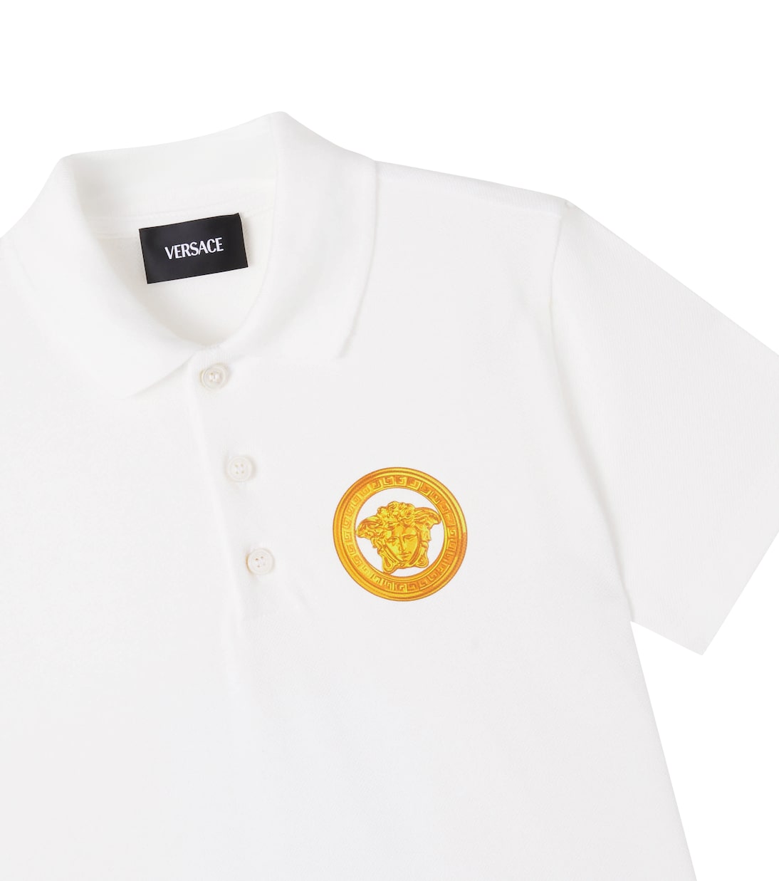 Polo Medusa de piqué de algodón | Versace Kids