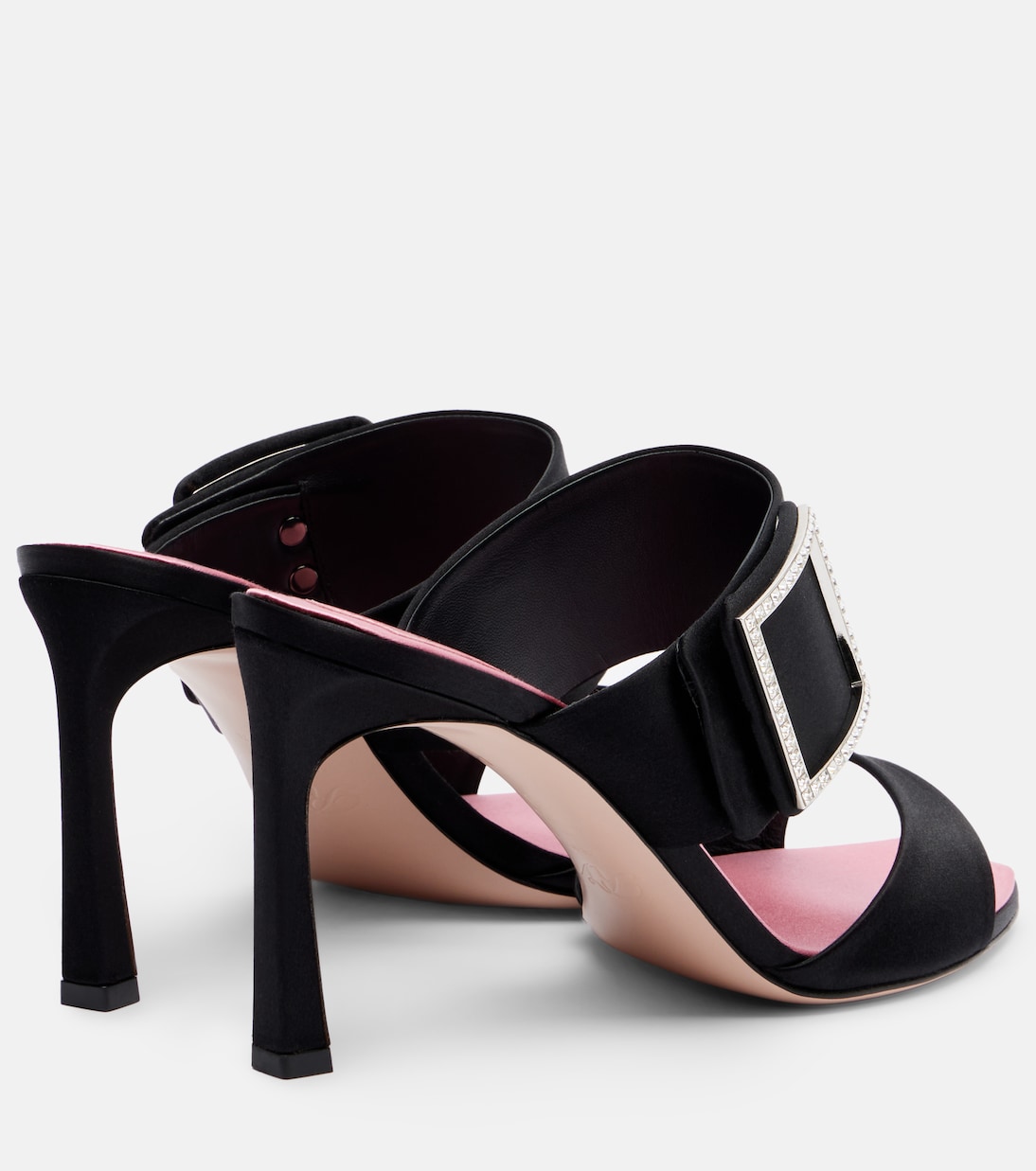 Trompette 85 embellished satin mules | Roger Vivier