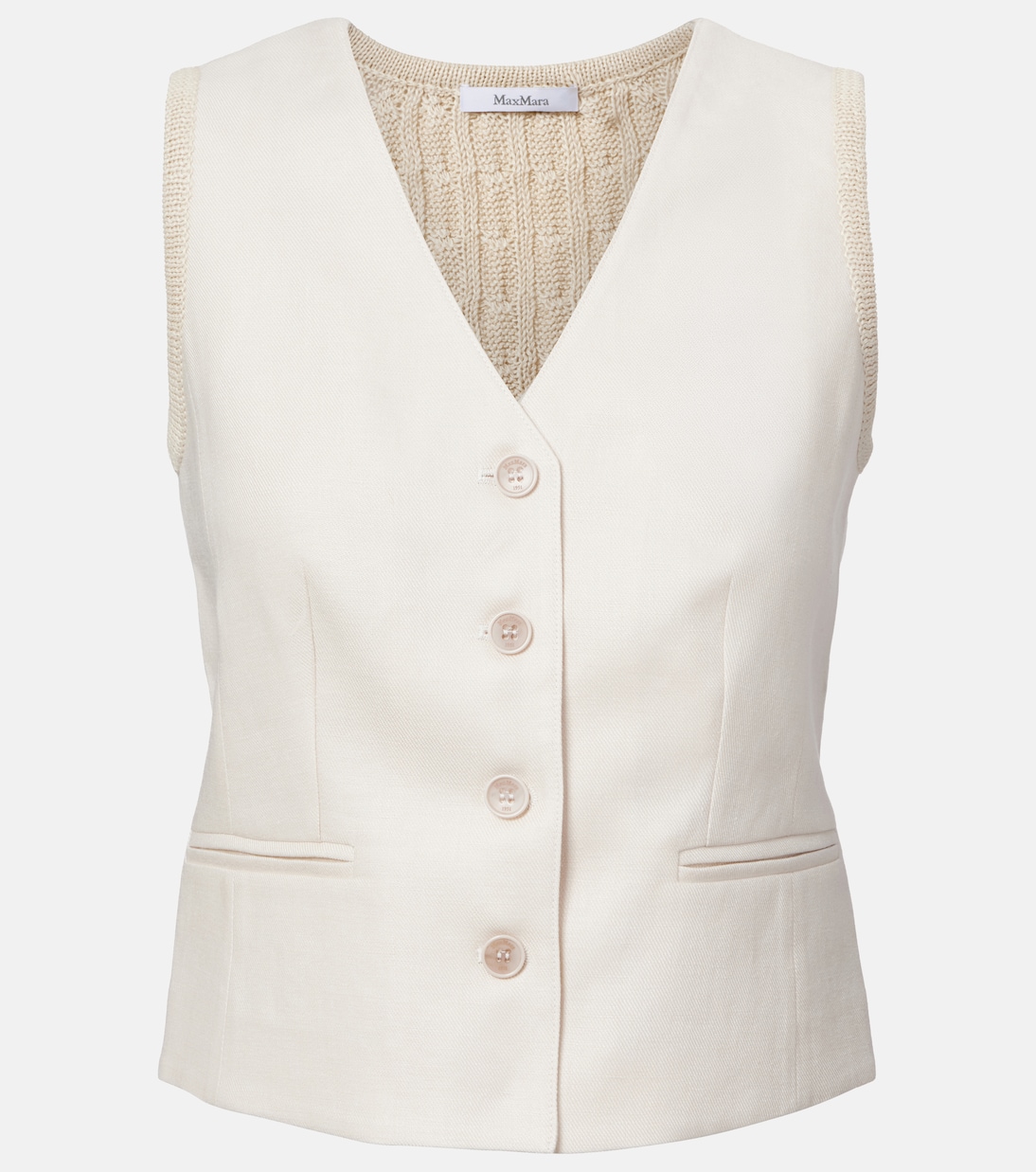 Calibri cable-knit linen vest | Max Mara