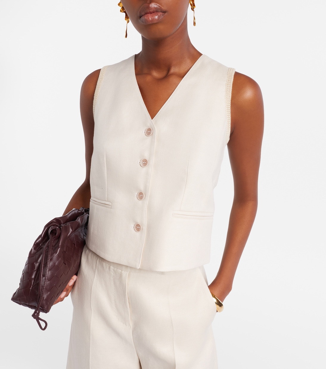 Calibri cable-knit linen vest | Max Mara