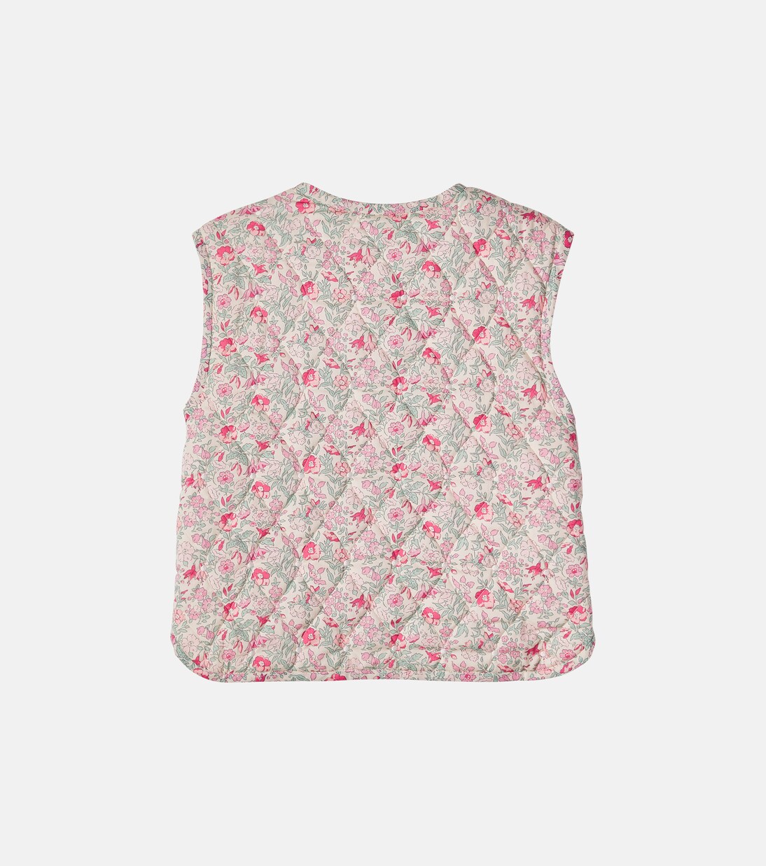 Gilet Elbie en coton matelassé à fleurs | Bonpoint