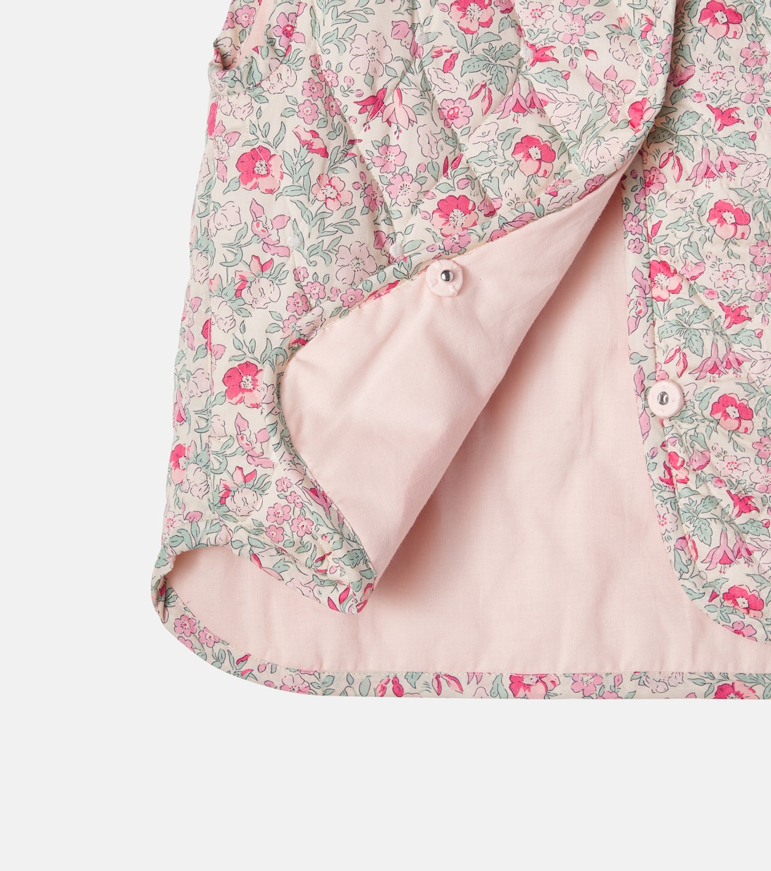 Gilet Elbie en coton matelassé à fleurs | Bonpoint