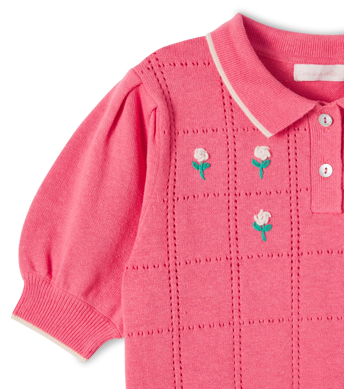 Bestickter Polopullover aus Baumwolle | C'era Una Volta