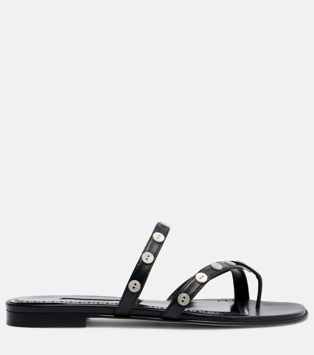 Tongs Irafli en cuir à ornements | Manolo Blahnik