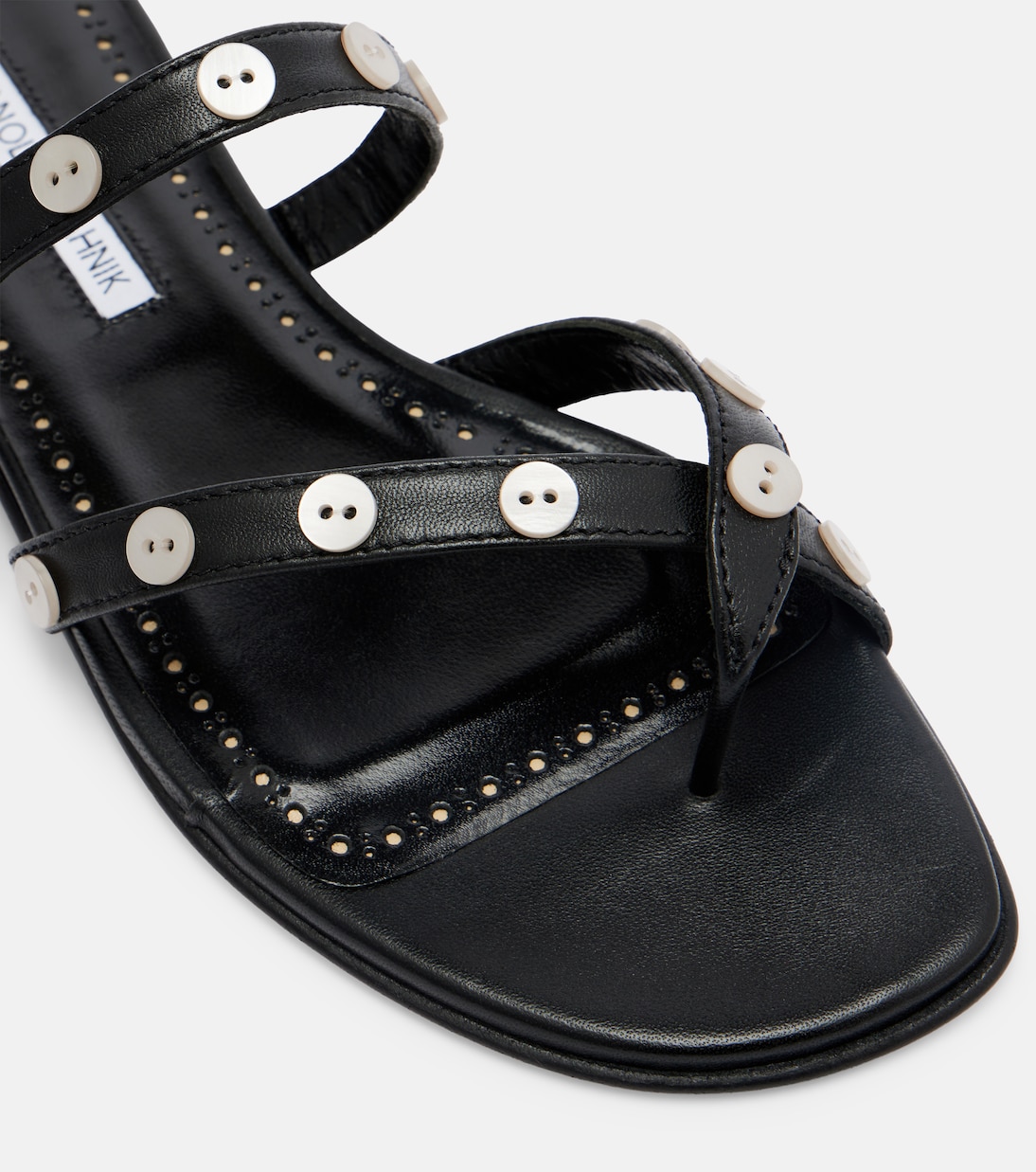 Tongs Irafli en cuir à ornements | Manolo Blahnik