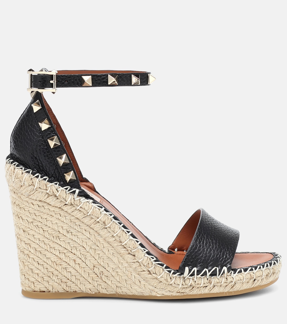 Sandales compensées Rockstud en cuir | Valentino Garavani